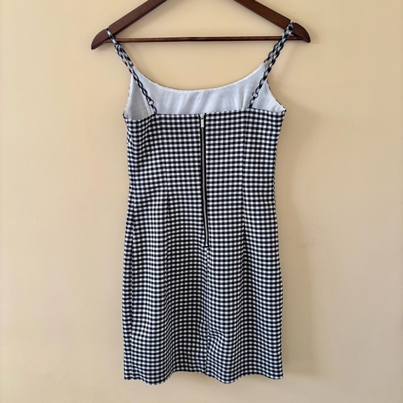 Dynamite| Cute Classic Black & White Checkered Gingham Mini Dress Sz S - Picture 2 of 4